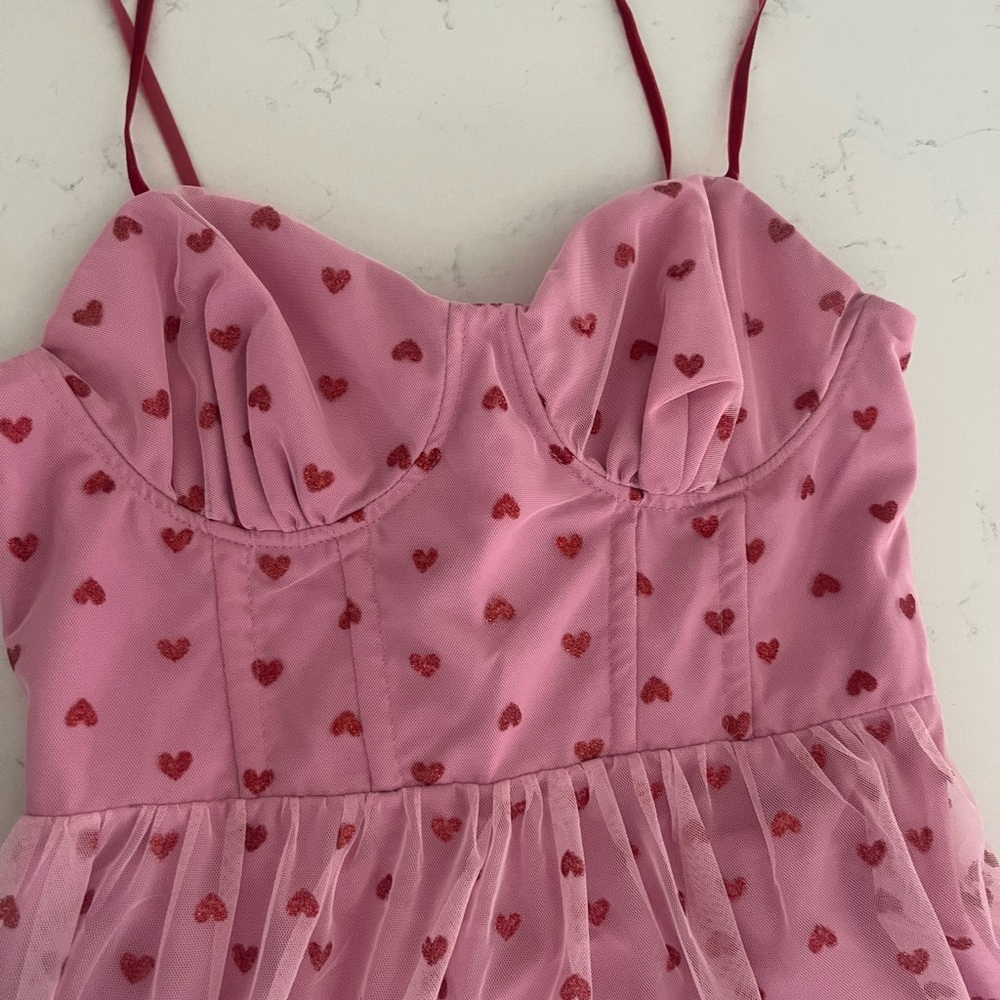 Betsey Johnson Pink Polka Dot Maxi Dress - Picture 3 of 4